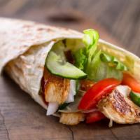 Willy Pick Wrap · Wrap with grilled chicken, grilled vegetables, avocado, fresh cilantro, Swiss cheese and ran...