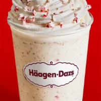 Peppermint Bark Shake · Served with Peppermint Bark ice cream blended and topped with whipped cream and crushed pepp...