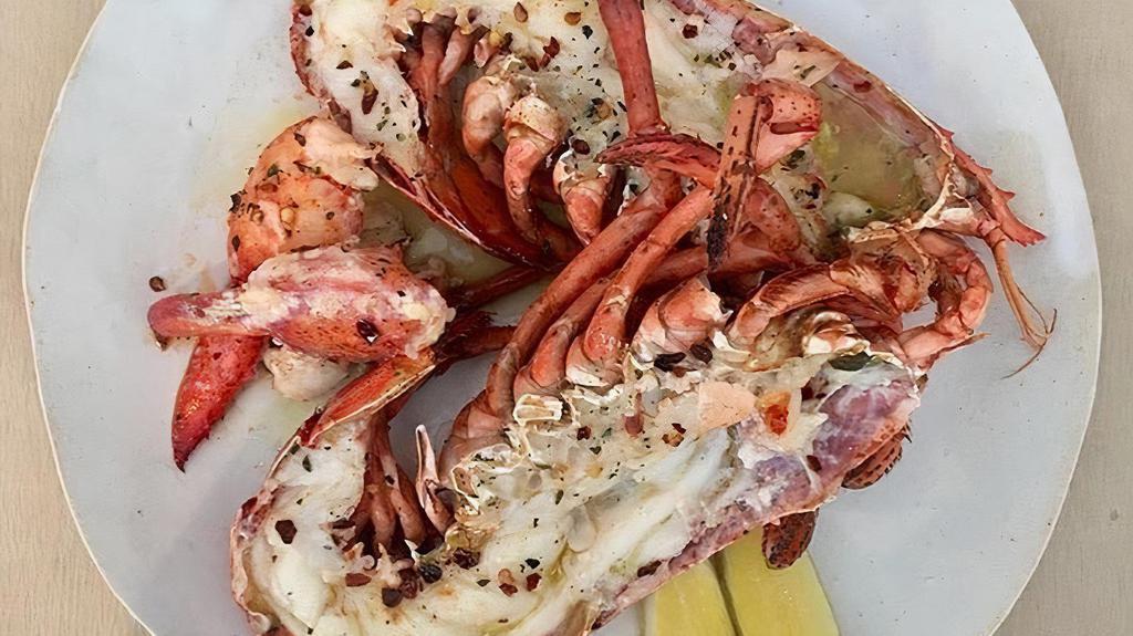 Wood Oven Roasted Maine Lobster · Oregano, lemon-chili vinaigrette.