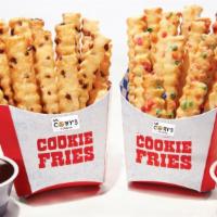 3 Pack Cookie Fries · Get our 3 Pack of Cookie Fries, Chocolate Chip, Sugar, and Birthday Cake!