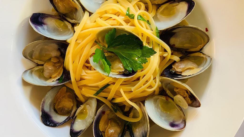 Linguini With Clam Sauce · Pasta and Littleneck Clams in a White Wine and Garlic Sauce.