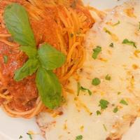 Parmigiana · Mozzarella & tomato sauce.