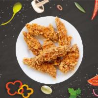Chicken Stips  · Chicken tenders breaded and fried till golden and crisp, served with a choice of 2 dipping s...