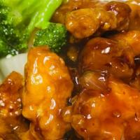 Dragon And Phoenix · Spicy. General Tso's Chicken & Shrimp w. Mixed Vegetables in a White Sauce