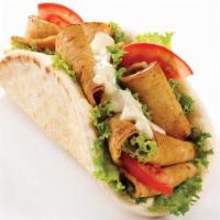 Chicken Gyro Sandwich · Comes with small fries