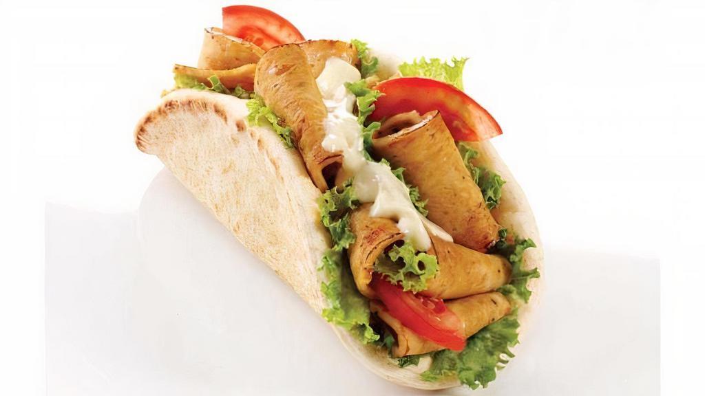 Chicken Gyro Sandwich · Comes with small fries