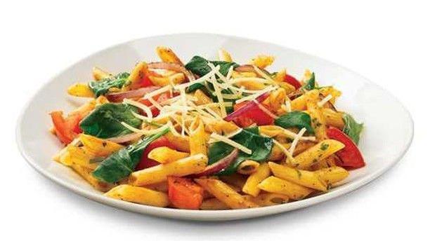 Veggie Pasta · 890 cal/pan. Serves 2 and includes 5 breadsticks.