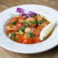 Peppa Shrimp · Mouthwatering spicy bright red tender shrimp.
