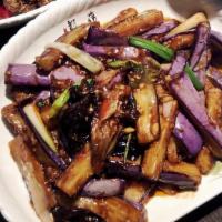 Eggplant In Garlic Sauce · Mild spicy, vegetarian.