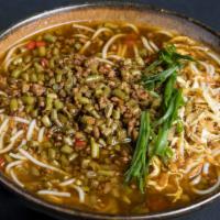 Minced Pork W. Pickled String Beans Rice Noodle · Mild Spicy.