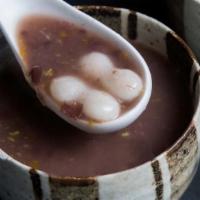 Homemade Red Bean Soup W. Rice Balls · 
