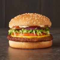 Checkerburger® With Cheese · It's a classic for a reason. Get our hand-seasoned, 100% beef hamburger patty topped with Am...