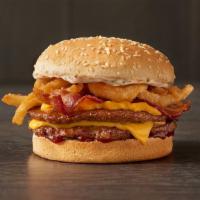 Bbq Bacon Roadhouse · This a burger worth hitting the road for. Try the Bacon Roadhouse with two hand-seasoned, 10...