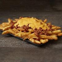 Cheese Chili Cheese Fries · We took our Famous Seasoned Fries® up a notch with meaty chili and melted cheddar cheese.