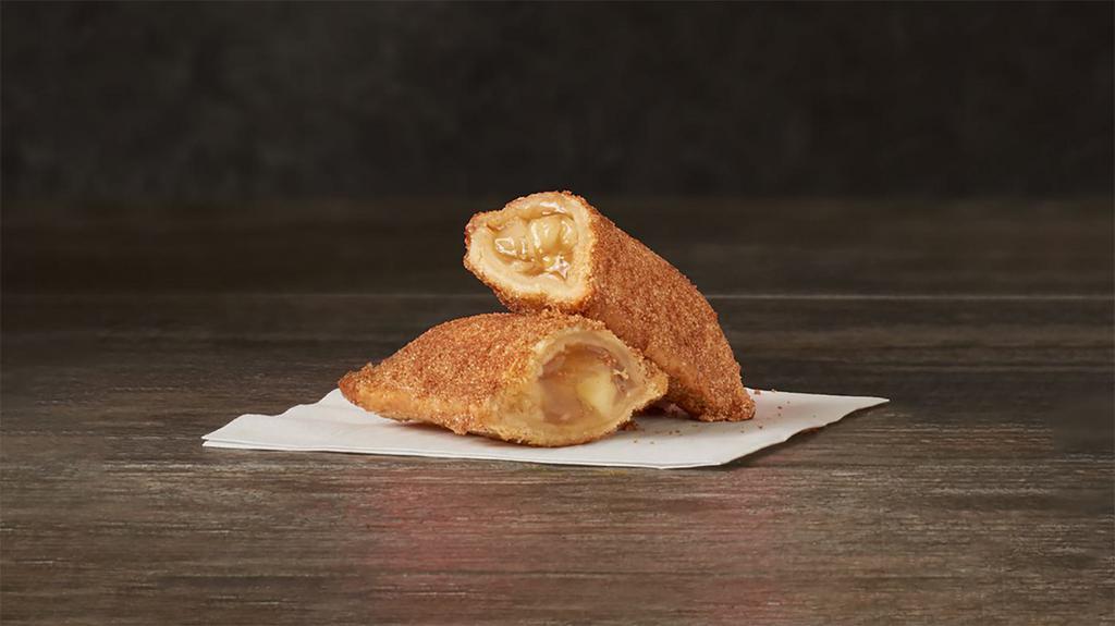 Cinnamon Apple Pie · Our crispy apple pie turnover filled with sweet apples then rolled in cinnamon and sugar. Holy sweetness.