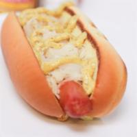 Sauerkraut & Mustard Hot Dog · All beef hot dog, sauerkraut, mustard.