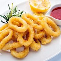 Fried Calamari · Fried with plum sauce on the side.