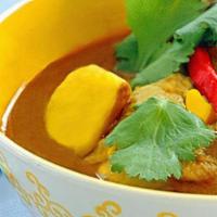 Yellow Curry · Bamboo shoot, string beans, basil leaf, bell pepper, onion zucchini, mushroom, babycom, with...