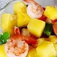 Pineapple · Stir-fried with pineapple, onion, bell peppers, and mushroom. Served with jasmine rice or br...