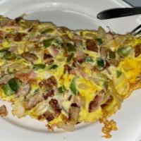 Farmer'S Omelette · Sausage, ham, ground peppers, onions and cheese.