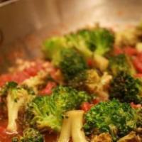 Broccoli & Mushroom Parmigiana · Broccoli and sautéed mushrooms covered with melted mozzarella, marinara sauce and Parmesan c...