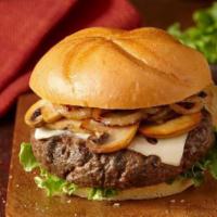 Baldouni Burger · Topped with fried onions, American cheese & sautéed mushrooms. Substitute cheese for an addi...
