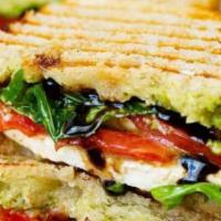 Italian (Wrap Or Panini) · Mozzarella Cheese, Sautéed Tomatoes & Peppers, Fresh Basil, Sun-Dried tomatoes, Topped With ...