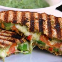 Vegetable · Brie or goat cheese, sauteed eggplant, zucchini, fresh basil, a spread of pesto sauce and to...