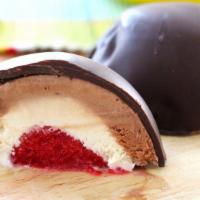 Tartufo · Chocolate & Vanilla Ice Cream With A Black Cherry & Almond Center, Enrobed In Dark Chocolate...