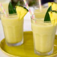 Pineapple Smoothie · Pineapple, banana and fresh squeezed orange juice.