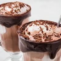 Hot Chocolate Float · Served With A Scoop Of Vanilla Ice Cream.