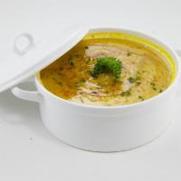 Red Lentil Soup Dinner · Traditional Persian lentil soup.