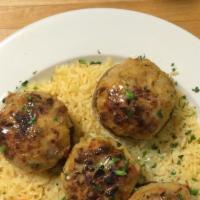 Stuffed Mushrooms With Crabmeat · Served over rice with soup or salad, potato and vegetable.