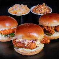 The Hot Combo · The Diablo, The Buffalo and The Nashville Chicken Sandwiches served with a side of Sam's Sla...