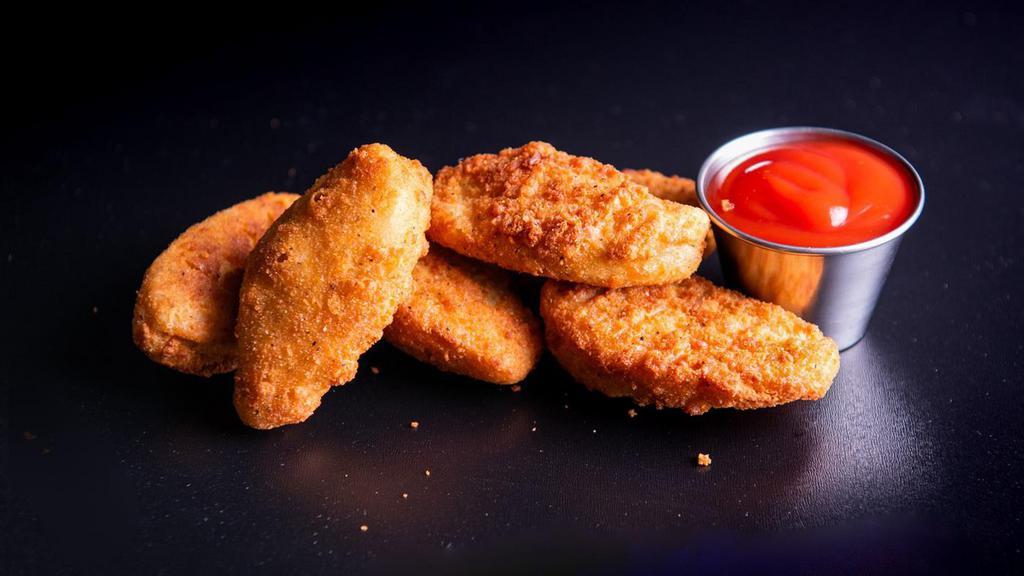Sam'S Quorn Chik'N Wings · Your choice of either 5-piece or 10-piece Meatless Quorn Chik'n Nuggets tossed in Buffalo or BBQ, served with your choice of one sauce.