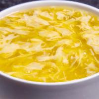 Egg Drop Soup · Soup that is made from beaten eggs and broth.