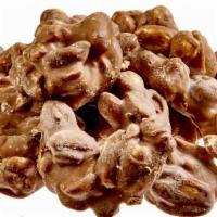 4Oz Peanut Chocolate Cluster · Ingredients: Peanuts , sugar, cocoa butter, whole milk powder , cocoa mass, lactose , whey p...