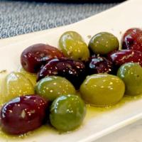 Mixed Olives · Vegetarian, vegan, gluten free. Combination of Mediterranean olives.