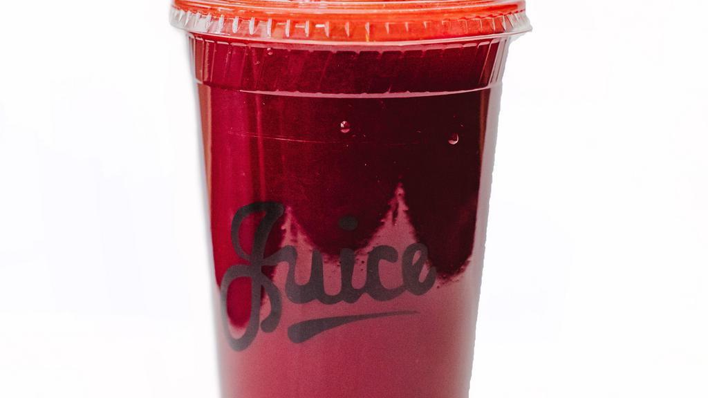 Detox Juice · BEET, CARROT, LEMON, GINGER. *Processed on a Nut-Free surface, in a Nut Facility* ALL Produce Organic/Local whenever possible. Additional charges may be applied.