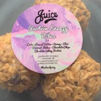 Protein Energy Bites · Organic Peanut Butter, Organic Gluten Free Oats, Non GMO/Free-Range Chocolate Whey, Chocolat...