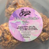 Jh Almond Butter Bites · Pure Almond Butter, Banana, Organic Gluten Free Oats, Organic Coconut Flakes, Organic Chocol...