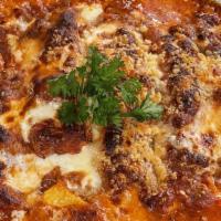Lasagna Bolognese · A classic meat lasagna and originally from bologna.