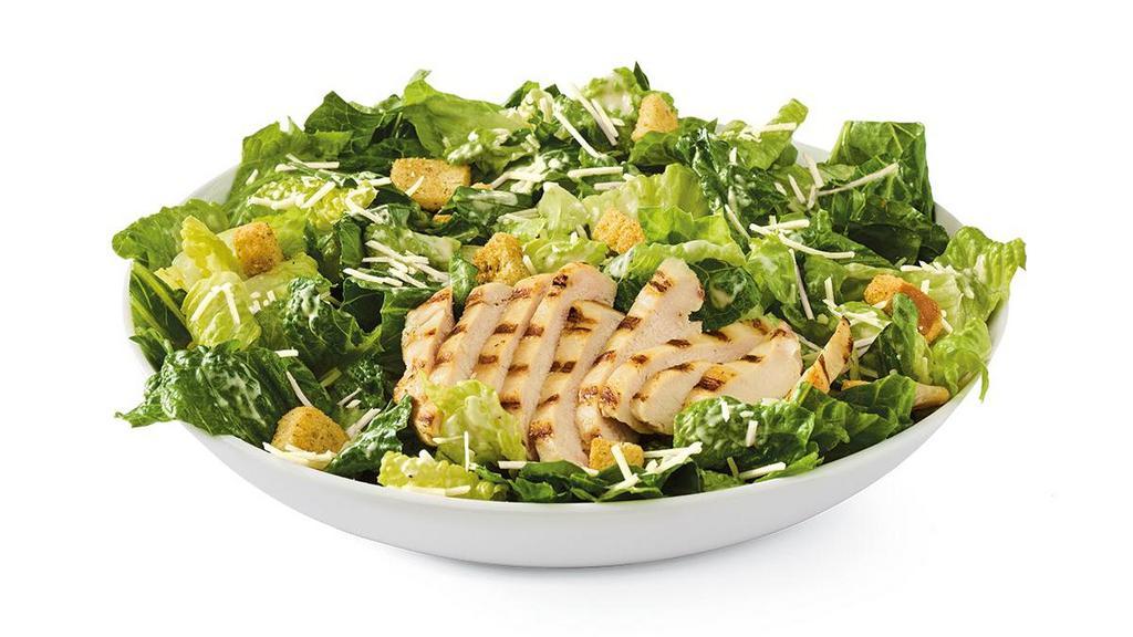 Mighty Caesar Salad · Grilled chicken breast, romaine lettuce, croutons and shredded Parmesan with Caesar dressing..