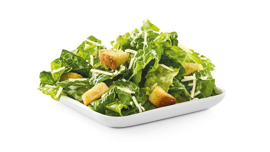 Traditional Caesar · Romaine lettuce, croutons and shredded Parmesan with Caesar dressing.