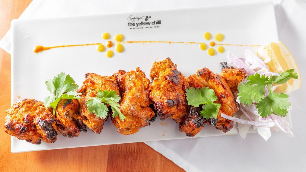 Murgh Angaar Bedgi · The favourite chicken tikka spiced with special bedgi chillies |$15.99 The favourite chicken tikka spiced with special bedgi chillies