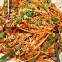Chili Garlic Noodles · Mix Vegetable and noodles,  Smoked on the wok with chinese chili garlic sauce.