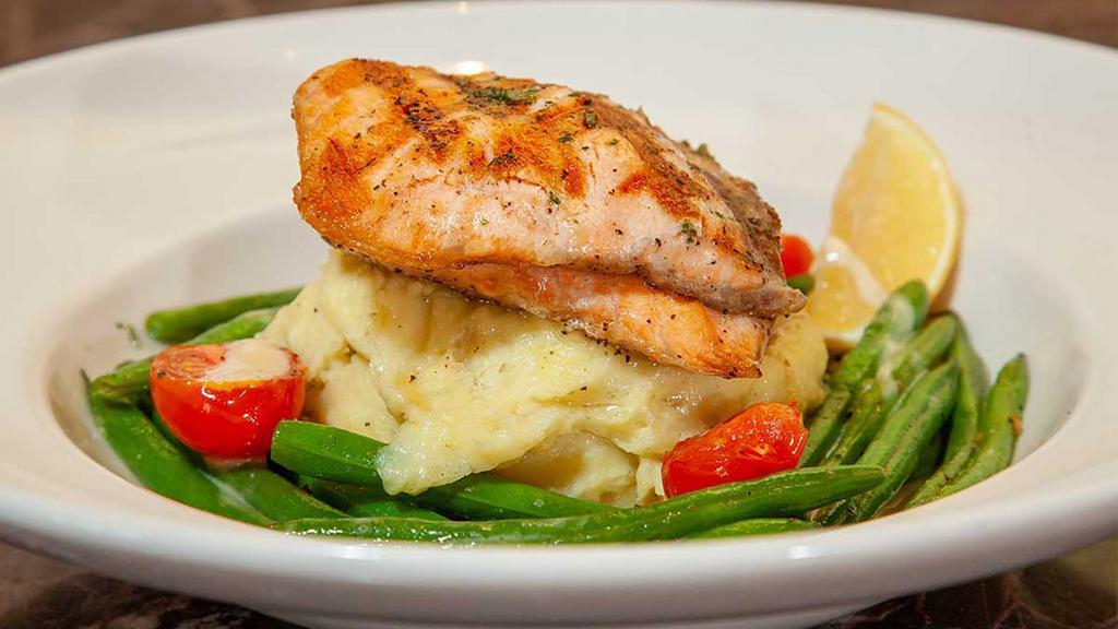 Lunch Special Simply Grilled Salmon · Served with Mashed Potatoes and Vegetable