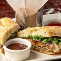 Grand Lux Turkey Burger™ · Turkey Combined with Mushrooms, Garlic and Spices. Covered with Havarti Cheese, Grilled Onio...