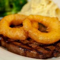 Rib Eye Steak · Served with Potato and Vegetable