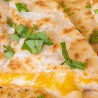 Cheese Quesadilla · With cheese, and sides of pico de gallo, and sour cream.